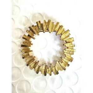 Vintage Brushed Gold Tone Brooch